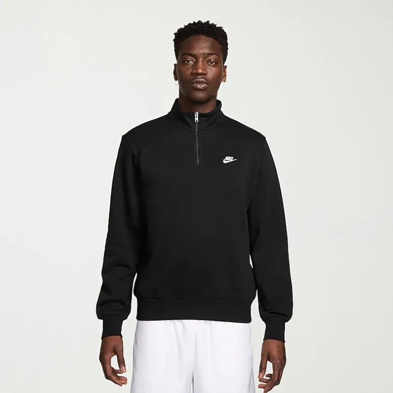 Nike Fleece Mens Mock Neck Long Sleeve Sweatshirt