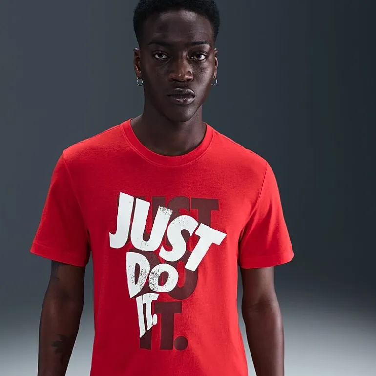 Nike Just Do It Mens Crew Neck Short Sleeve Regular Fit Big and Tall Graphic T-Shirt