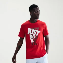 Nike Just Do It Mens Crew Neck Short Sleeve Regular Fit Big and Tall Graphic T-Shirt