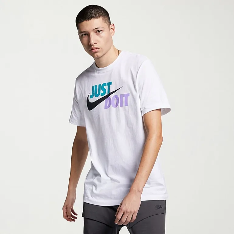 Nike Just Do It Mens Crew Neck Short Sleeve Classic Fit Big and Tall Graphic T-Shirt