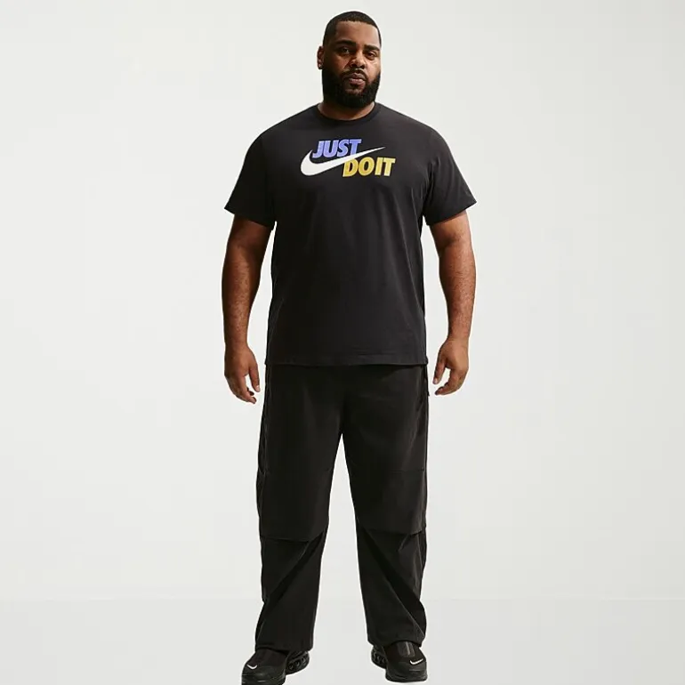 Nike Just Do It Mens Crew Neck Short Sleeve Classic Fit Big and Tall Graphic T-Shirt