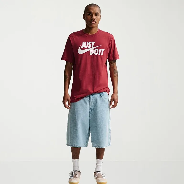 Nike Just Do It Mens Crew Neck Short Sleeve Classic Fit Big and Tall Graphic T-Shirt