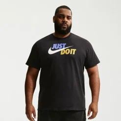 Nike Just Do It Mens Crew Neck Short Sleeve Classic Fit Big and Tall Graphic T-Shirt