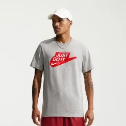 Nike Just Do It Mens Crew Neck Short Sleeve Classic Fit Big and Tall Graphic T-Shirt