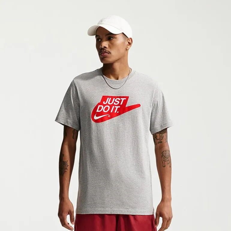 Nike Just Do It Mens Crew Neck Short Sleeve Classic Fit Big and Tall Graphic T-Shirt