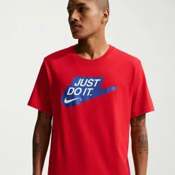 Nike Just Do It Mens Crew Neck Short Sleeve Classic Fit Big and Tall Graphic T-Shirt