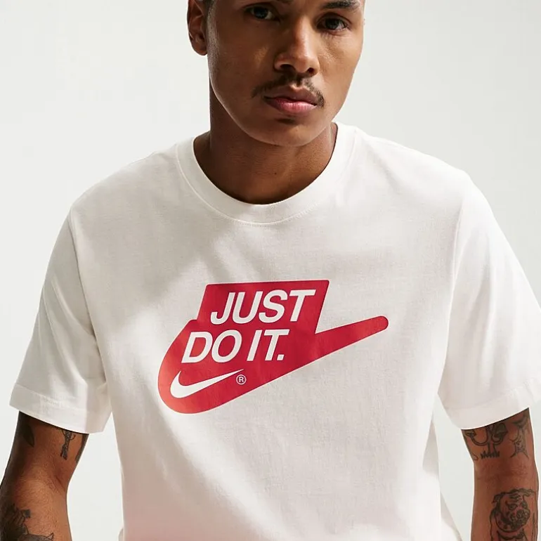 Nike Just Do It Mens Crew Neck Short Sleeve Classic Fit Big and Tall Graphic T-Shirt