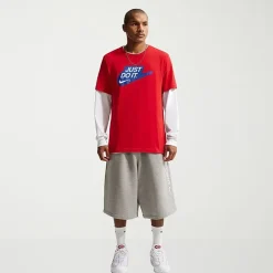 Nike Just Do It Mens Crew Neck Short Sleeve Classic Fit Big and Tall Graphic T-Shirt