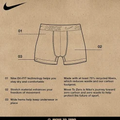 Nike Little & Big Kid Boys 3 Pack Boxer Briefs 9n0844-U10