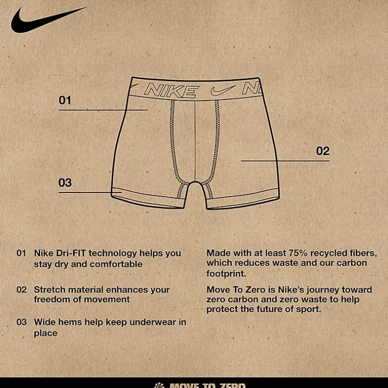 Nike Little & Big Kid Boys 3 Pack Boxer Briefs 9n0844-U10