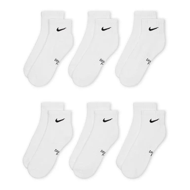 Nike Little & Big Kid Unisex 6 Pair Quarter Ankle Socks