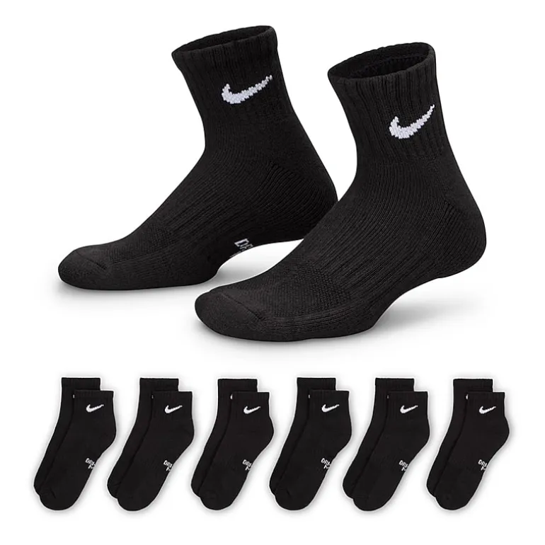 Nike Little & Big Kid Unisex 6 Pair Quarter Ankle Socks
