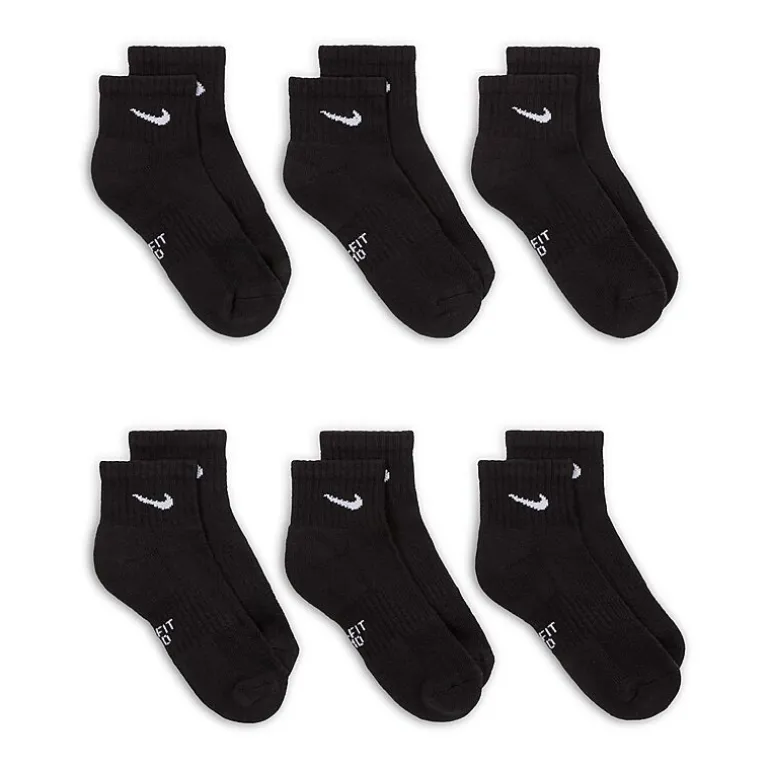 Nike Little & Big Kid Unisex 6 Pair Quarter Ankle Socks