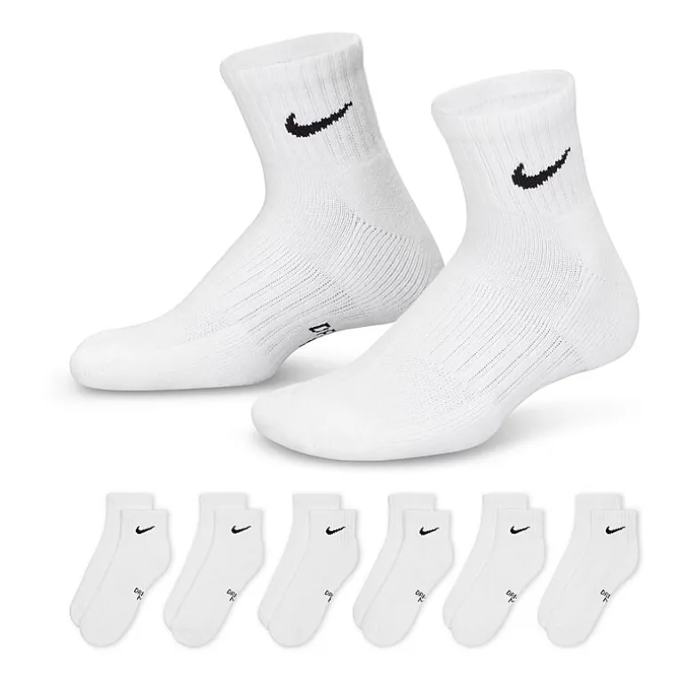 Nike Little & Big Kid Unisex 6 Pair Quarter Ankle Socks