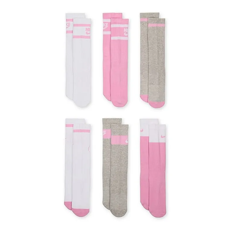 Nike Little & Big Kid Unisex 6 Pair Crew Socks