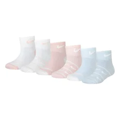 Nike Little Girls Multi-Pack 3 Pair Quarter Ankle Socks