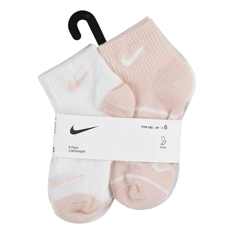 Nike Little Girls Multi-Pack 3 Pair Quarter Ankle Socks