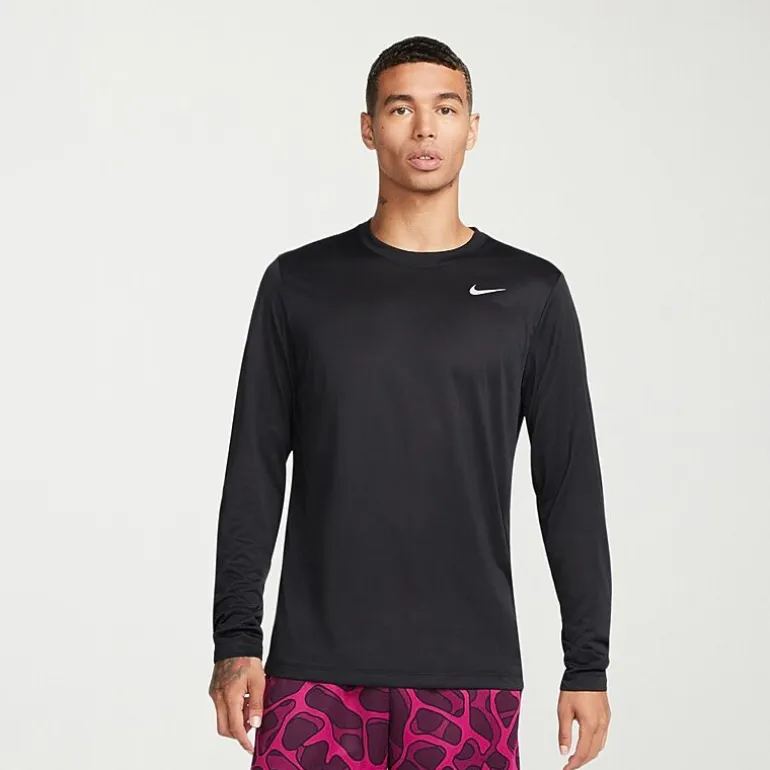 Nike Mens Crew Neck Long Sleeve Quick Dry Active T-Shirt
