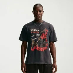 Nike Mens Crew Neck Short Sleeve Regular Fit Graphic T-Shirt