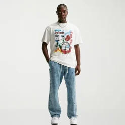 Nike Mens Crew Neck Short Sleeve Regular Fit Graphic T-Shirt