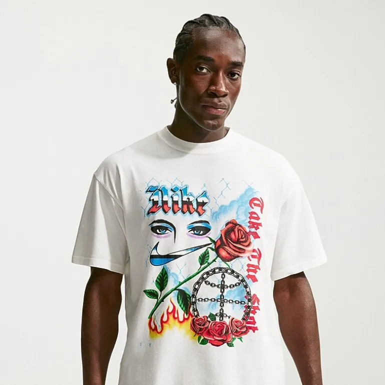 Nike Mens Crew Neck Short Sleeve Regular Fit Graphic T-Shirt