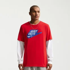Nike Mens Crew Neck Short Sleeve Classic Fit Graphic T-Shirt
