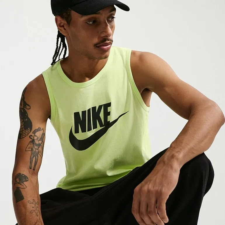 Nike Mens Crew Neck Sleeveless Muscle T-Shirt