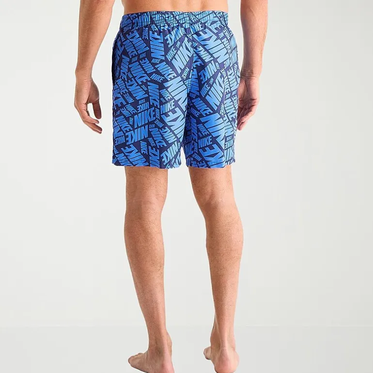 Nike Mens Drawstring Waist 7" Logo Swim Trunks