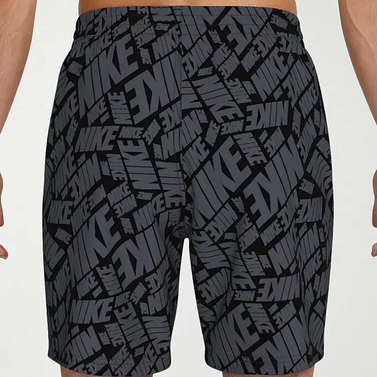 Nike Mens Drawstring Waist 7" Logo Swim Trunks