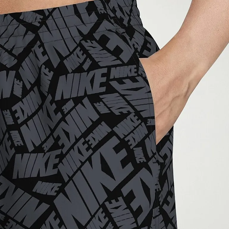 Nike Mens Drawstring Waist 7" Logo Swim Trunks