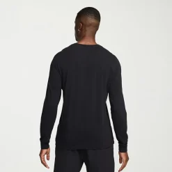 Nike Sportswear Club Mens Crew Neck Long Sleeve Quick Dry Embroidered Active T-Shirt
