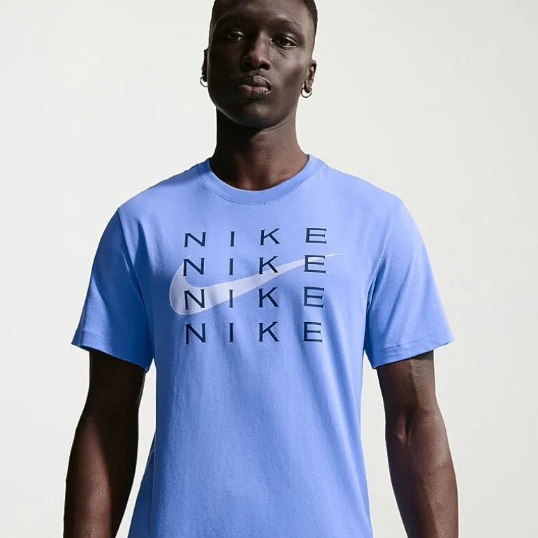 Nike Swoosh Mens Crew Neck Short Sleeve Classic Fit Graphic T-Shirt