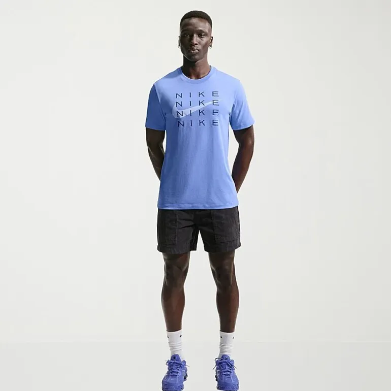 Nike Swoosh Mens Crew Neck Short Sleeve Classic Fit Graphic T-Shirt