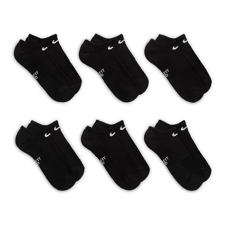 Nike Unisex 6 Pair No Show Socks