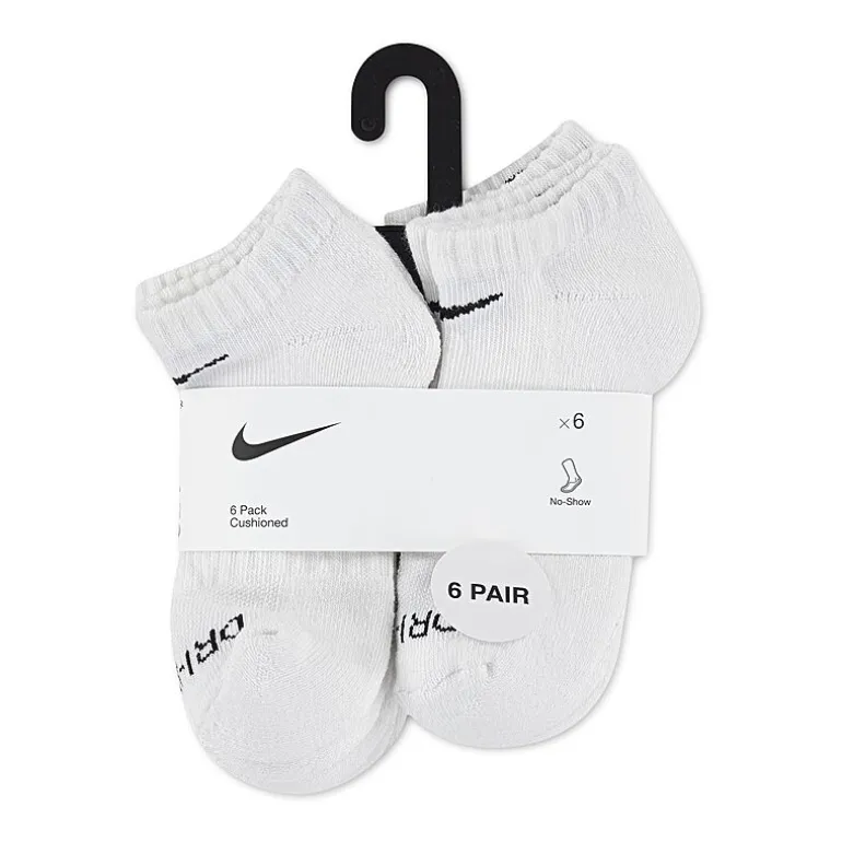 Nike Unisex 6 Pair No Show Socks