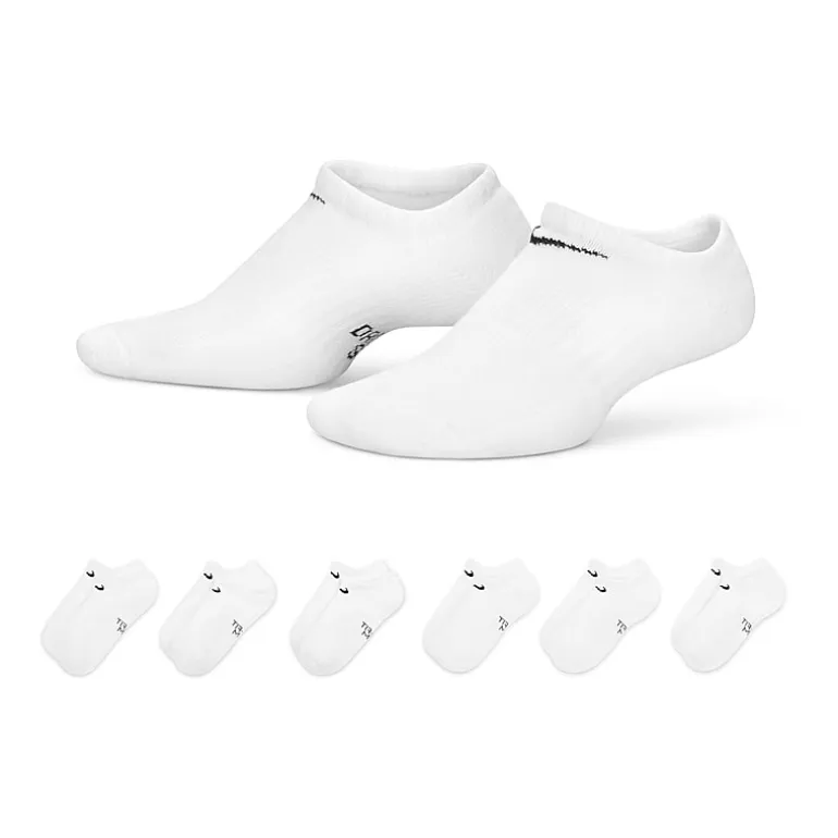 Nike Unisex 6 Pair No Show Socks