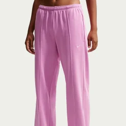 Nike Womens Drawstring Waist Lightweight Straight Mid Rise Loose Fit Sweatpant