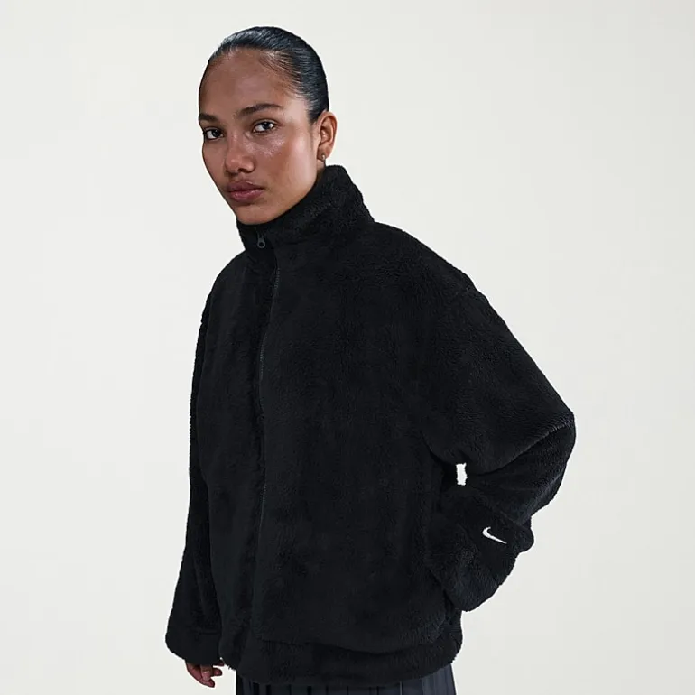 Nike Womens Fleece Lined Sherpa Lined Midweight Jacket