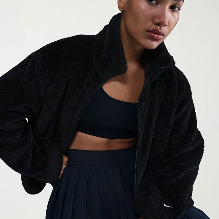 Nike Womens Fleece Lined Sherpa Lined Midweight Jacket