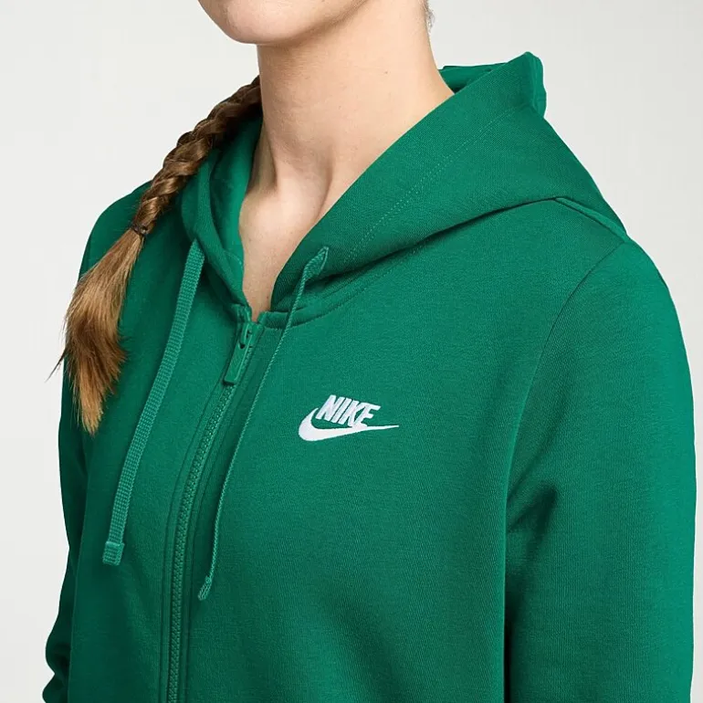 Nike Womens Long Sleeve Embroidered Fleece Lined Lined Fleece Zipper Active Hoodie