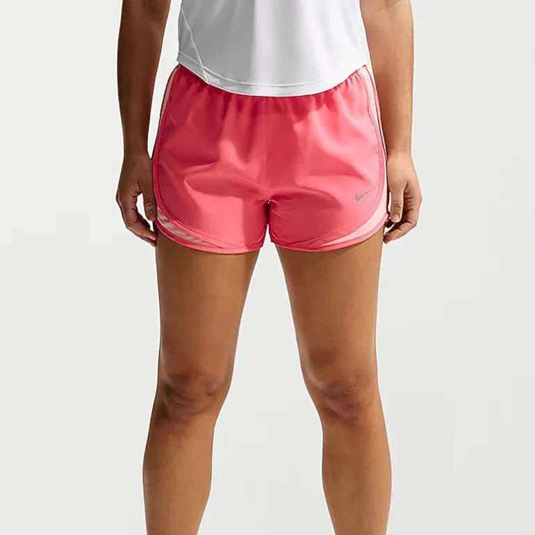 Nike Womens 3" Mid Rise Moisture Wicking Drawstring Waist Quick Dry Running Short