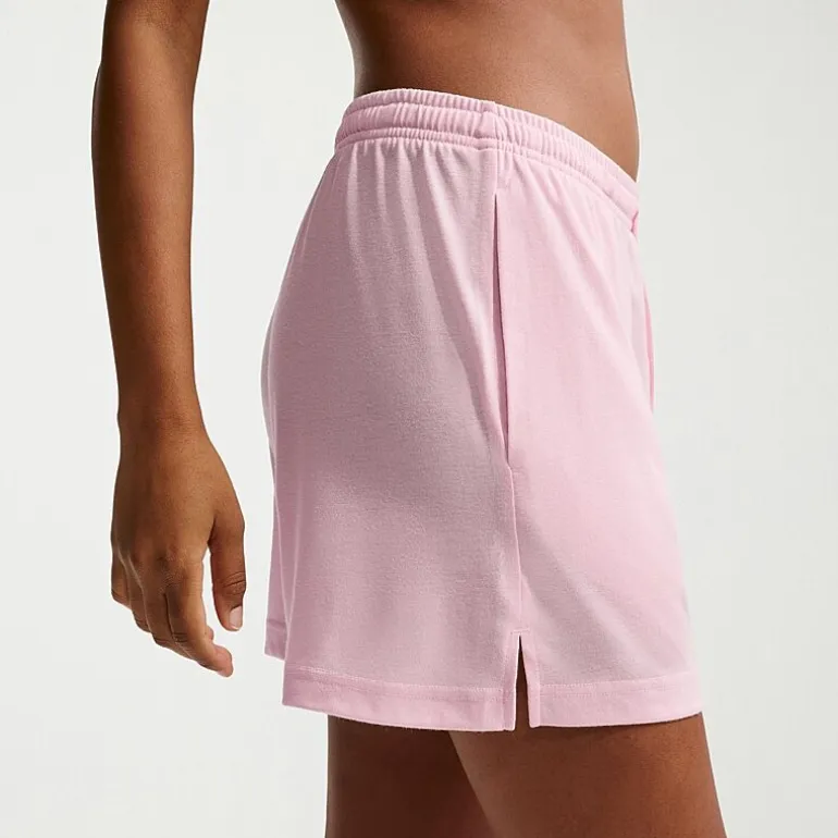 Nike Womens 4" Mid Rise Moisture Wicking Drawstring Waist Active Pull-On Short