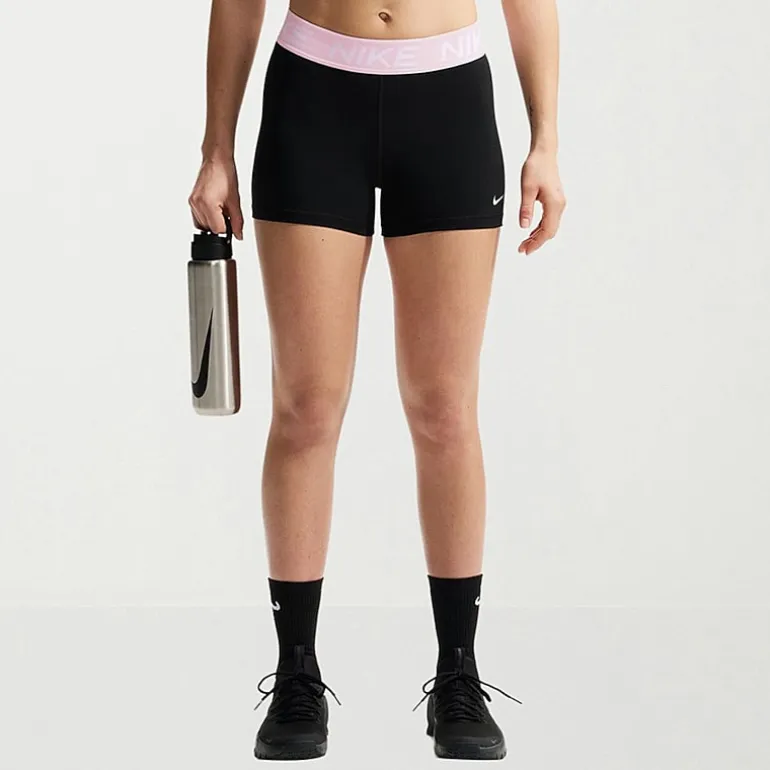 Nike Womens 3" Mid Rise Stretch Fabric Moisture Wicking Quick Dry Bike Short
