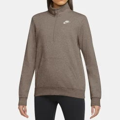 Nike Womens Mock Neck Long Sleeve Active Quarter-Zip Pullover