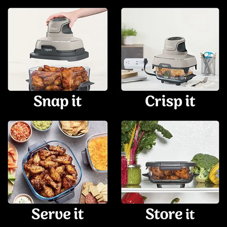 Ninja Crispi 4-in-1 Portable Glass Air Fryer Cooking System
