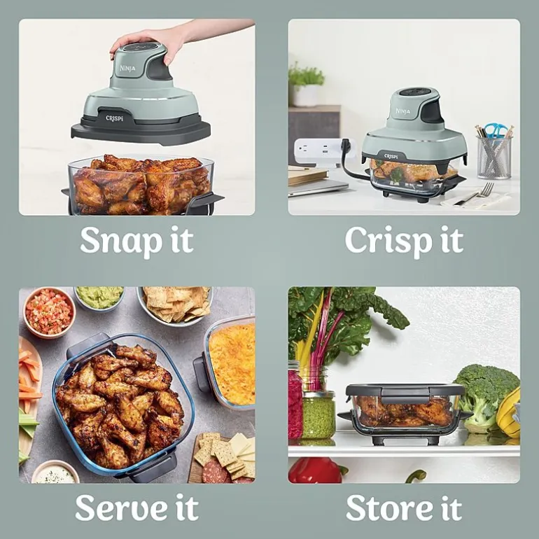 Ninja Crispi 4-in-1 Portable Glass Air Fryer Cooking System