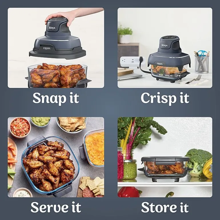 Ninja Crispi 4-in-1 Portable Glass Air Fryer Cooking System