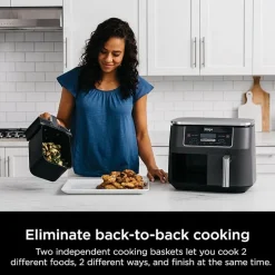 Ninja Foodi 6-in-1 8 Quart 2-Basket Air Fryer with DualZone Technology