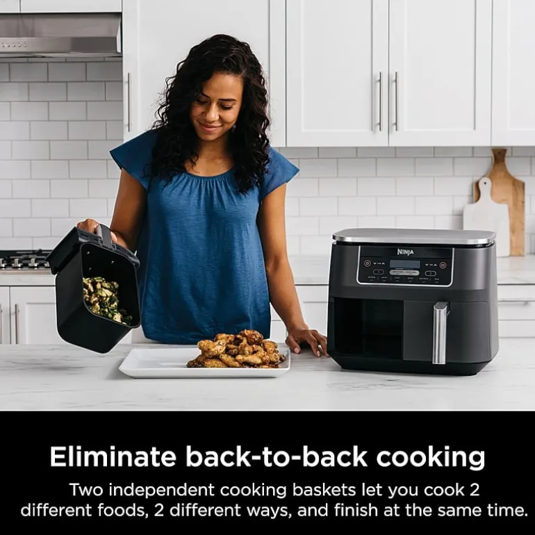Ninja Foodi 6-in-1 8 Quart 2-Basket Air Fryer with DualZone Technology
