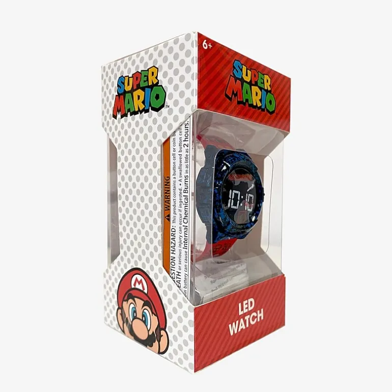 Nintendo Super Mario Boys Multicolor Strap Watch Gsm4283jc